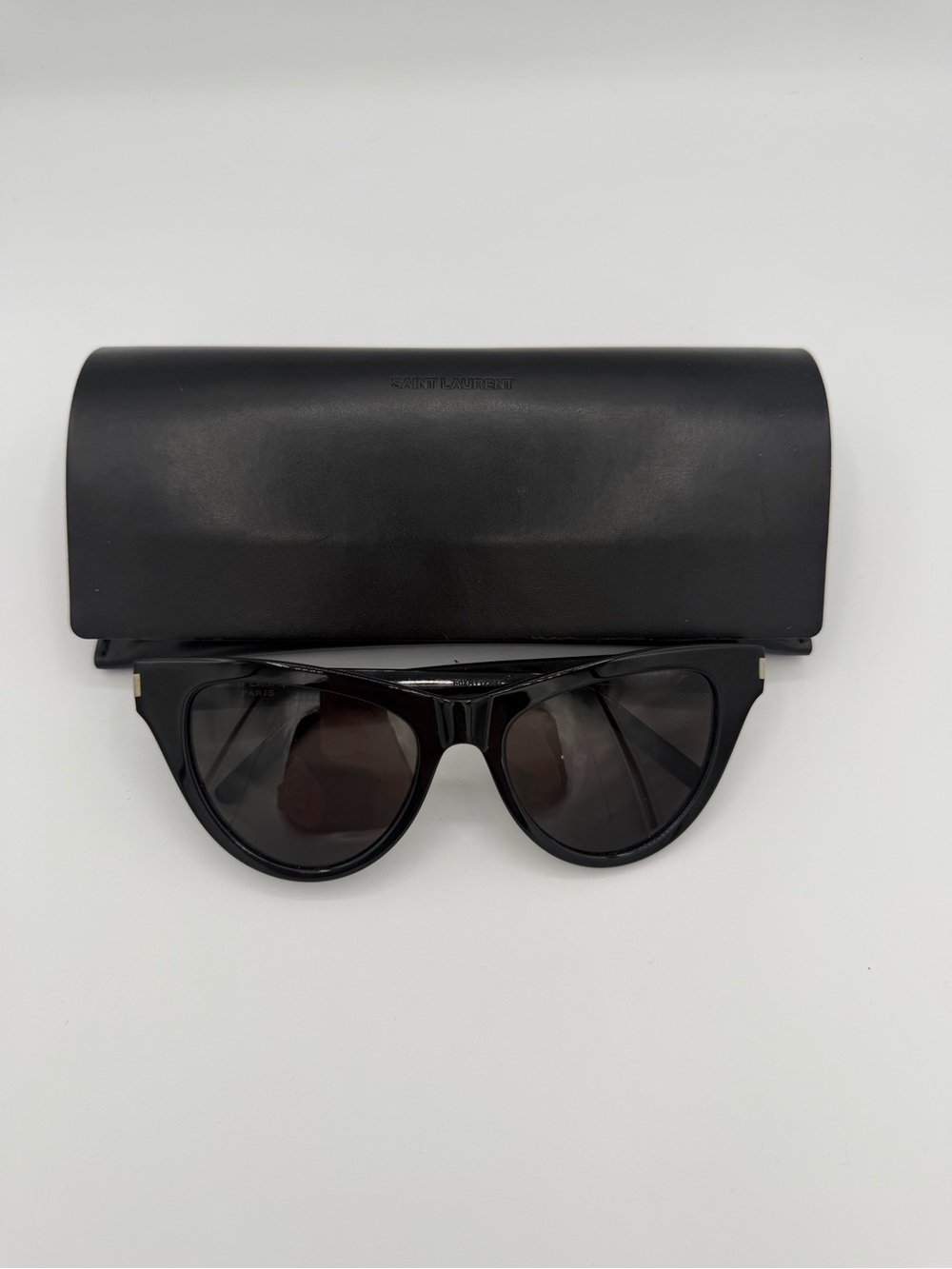 Saint Laurent SL 425 Black Cat Eye Sunglasses Dark Lenses - Picture 1 of 6